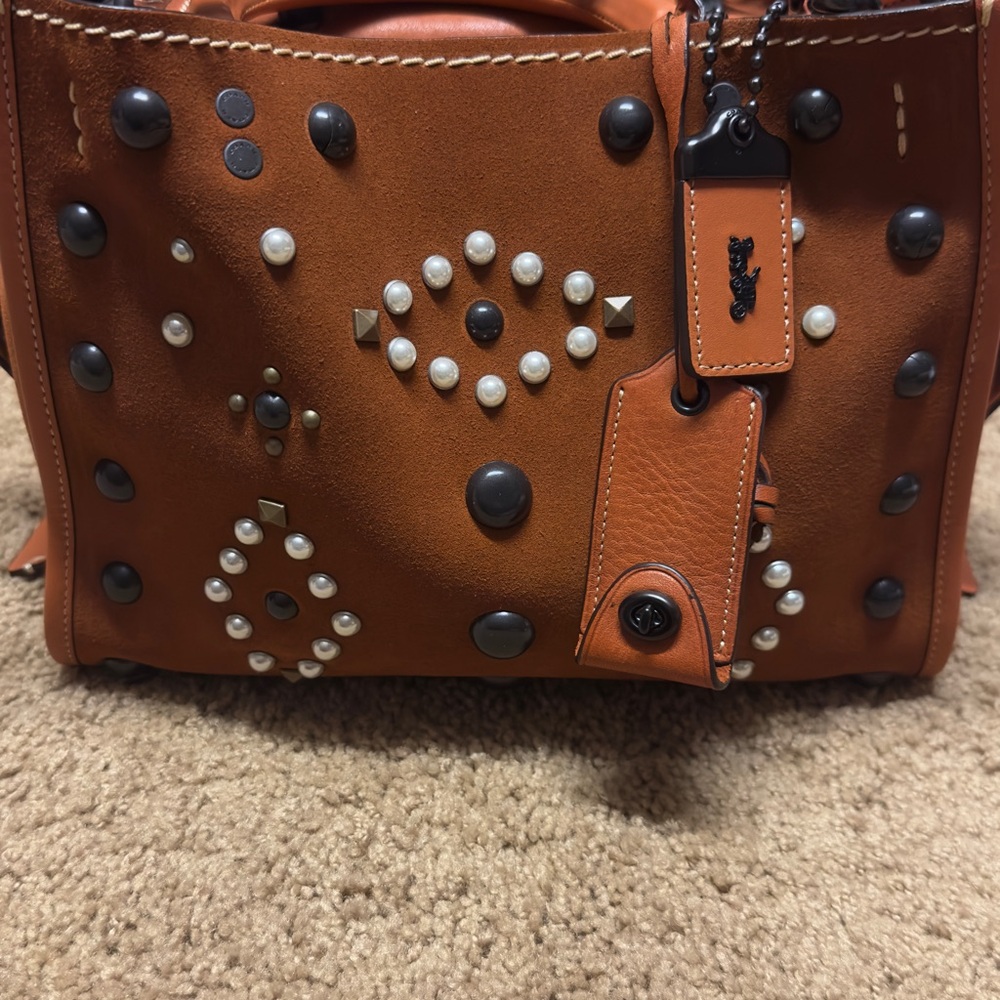 Coach Rogue 25 Western Rivets Bag (flaws noted) and Wristlet